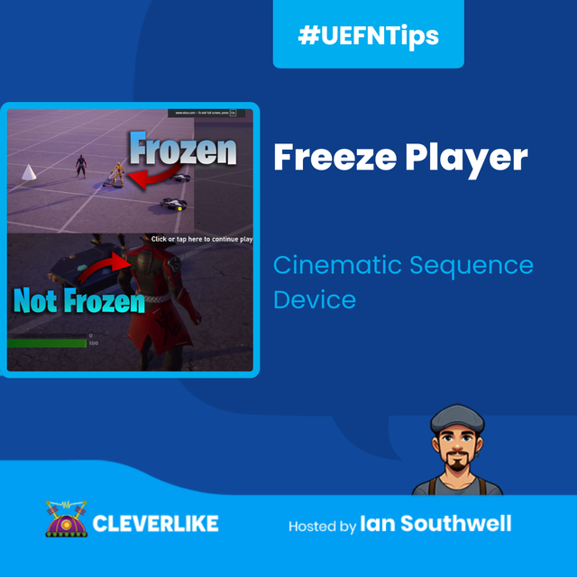 Freeze the player during a Cinematic in #UEFN | Community tutorial