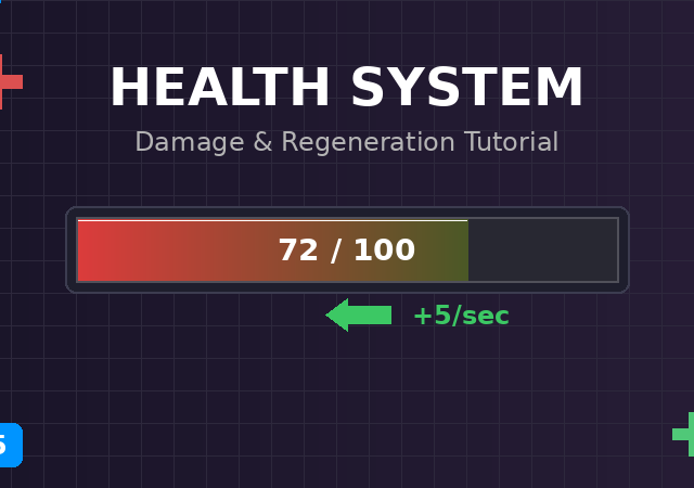 Simple Health System with Damage and Regeneration | Community tutorial