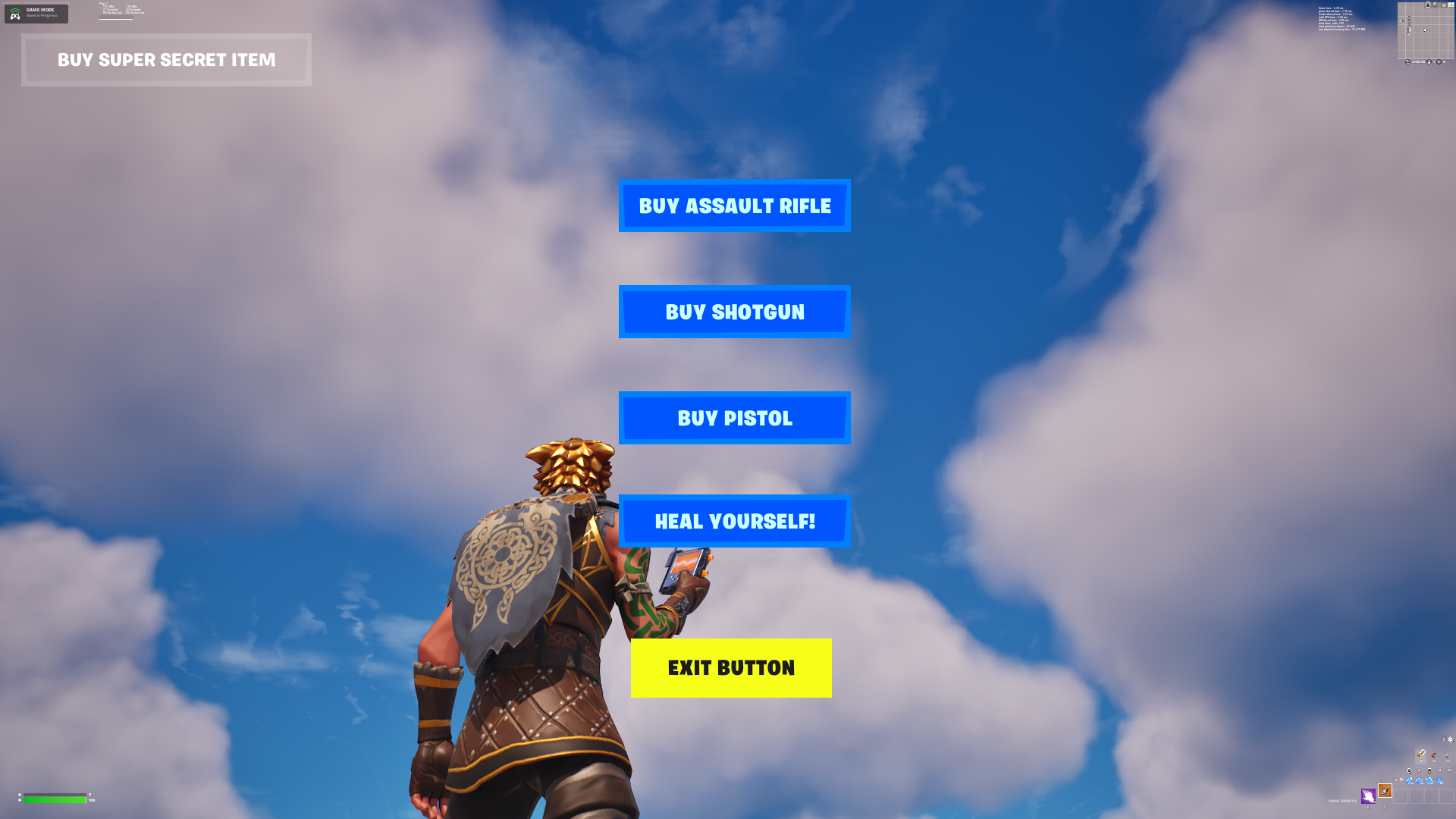 Fully customizable UI Button verse device