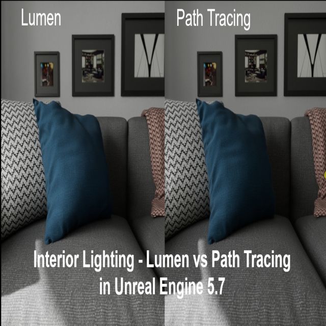 Interior Lighting - Lumen vs Path Tracing in Unreal Engine 5.7 ...