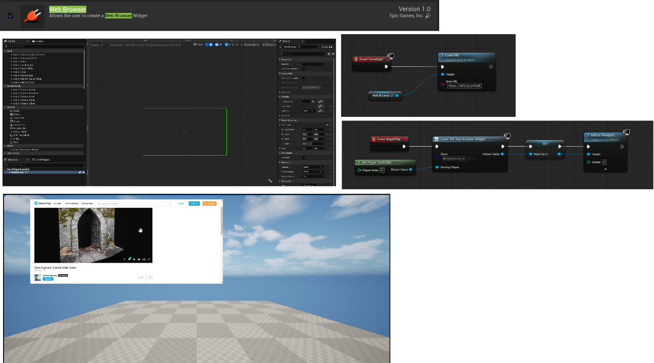 Add a Web Browser Window to a UMG User Widget