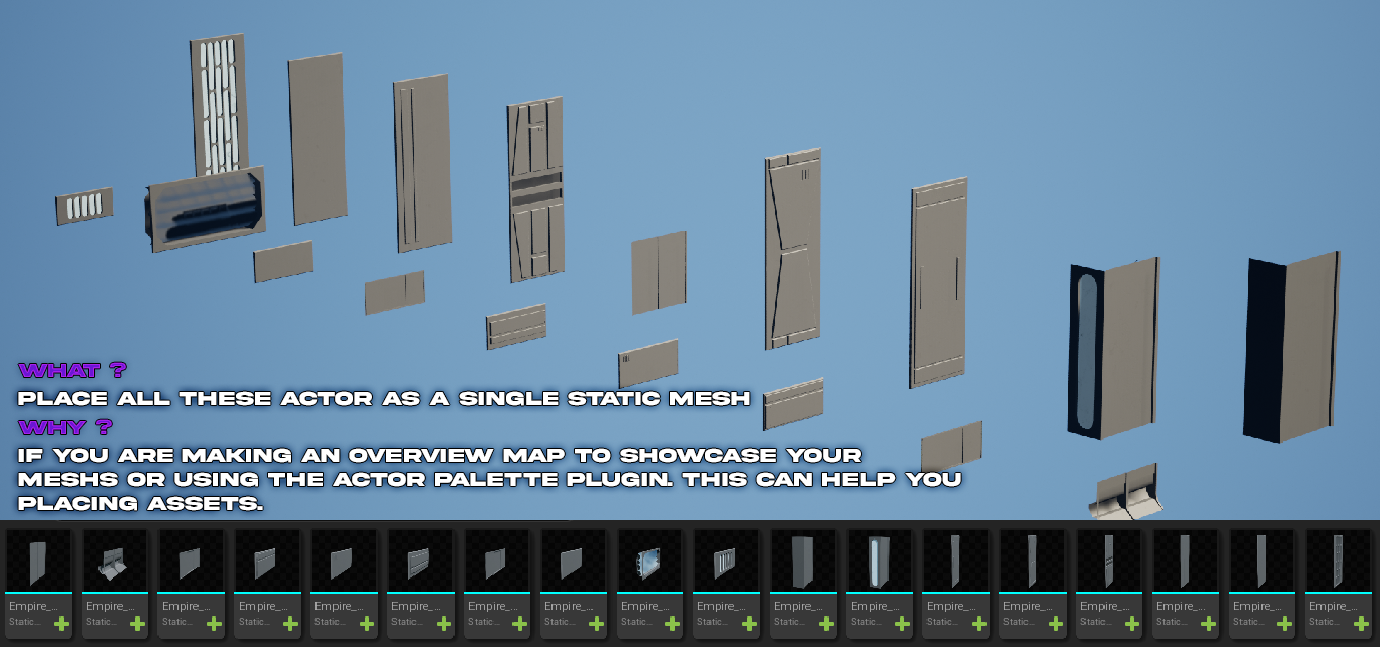 [Python] Editor Batch Asset Placing - For overview level + Work with ...